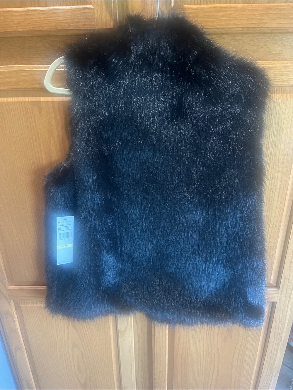 Skye's the Limit Black Faux Fur Vest - Picture 3 of 5